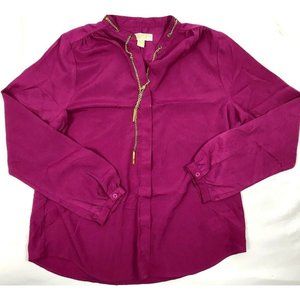 Michael Kors Violet (Purple) Blouse Long Sleeve Large
